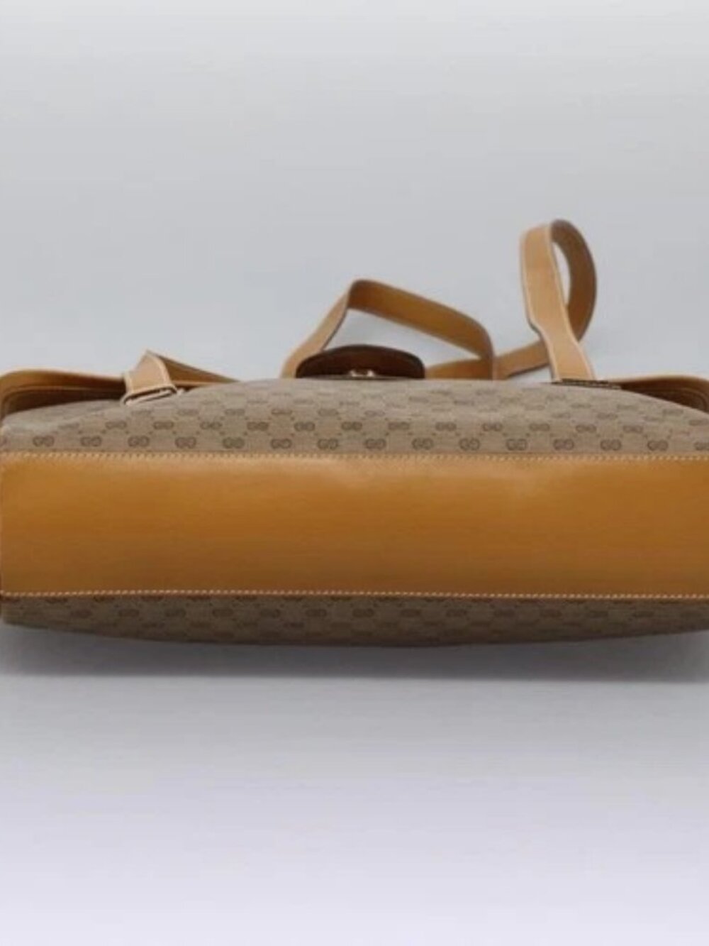 GUCCI Micro GG Supreme Shoulder Bag PVC Beige Gold 001 115 1199 Auth ep7488 - Picture 5 of 16